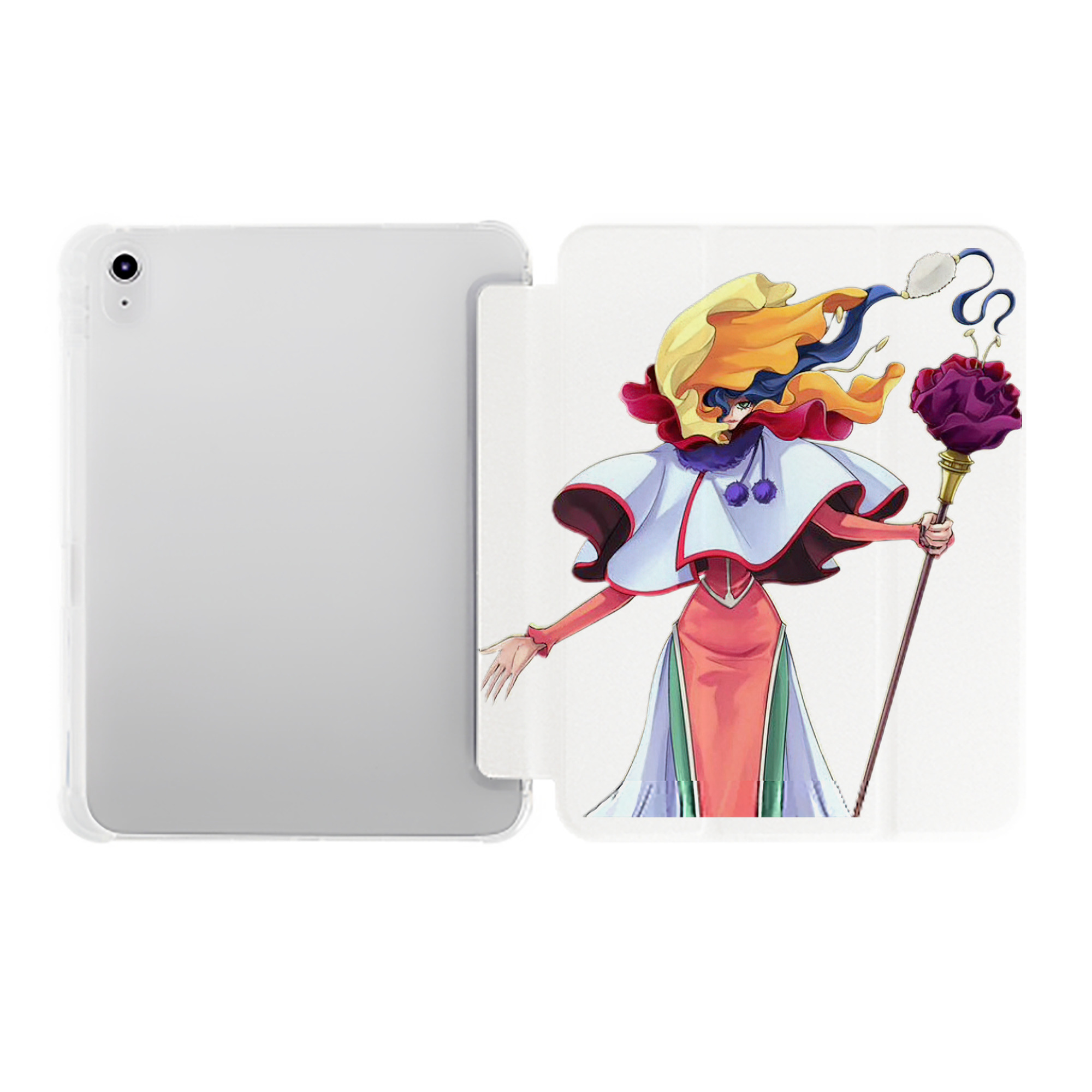 （画像用） 遊☆戯☆王 Yu-Gi-Oh! IPad ケース ペン収納付き 三つ折りスタンド PUレザー×シリコン 対応機種9.5/10.5/10.9インチ
